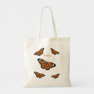 Bolsa Tote Ilustração de desenho animado da borboleta monarca