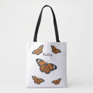 Bolsa Tote Ilustração de desenho animado da borboleta monarca