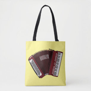 Bolsa Tote Ilustração de desenho animado de Accordion