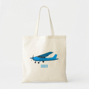 Bolsa Tote Ilustração de desenho animado de aeronaves de asa 