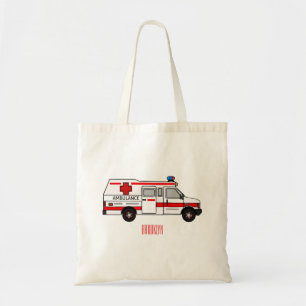 Bolsa Tote Ilustração de desenho animado de Ambulância