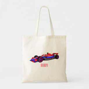Bolsa Tote Ilustração de desenho animado de automóveis de cor