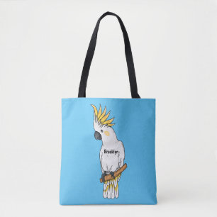 Bolsa Tote Ilustração de desenho animado de ave-coquetel com