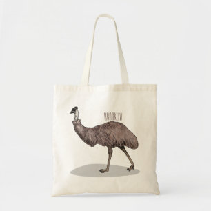 Bolsa Tote Ilustração de desenho animado de aves da Emu