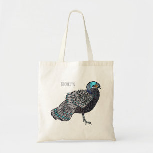 Bolsa Tote Ilustração de desenho animado de aves faisão de pa