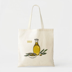 Bolsa Tote Ilustração de desenho animado de azeite