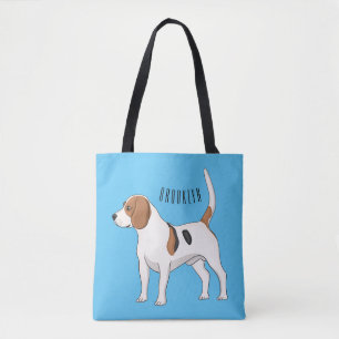 Bolsa Tote Ilustração de desenho animado de cachorro Beagle