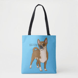 Bolsa Tote Ilustração de desenho animado de cachorro Chihuahu