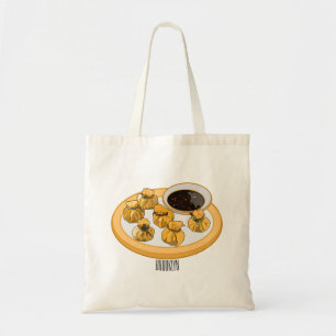 Bolsa Tote Ilustração de desenho animado de camarão tailandês