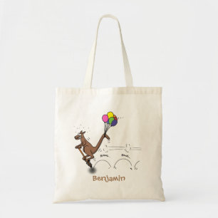 Bolsa Tote Ilustração de desenho animado de canguru humor aus