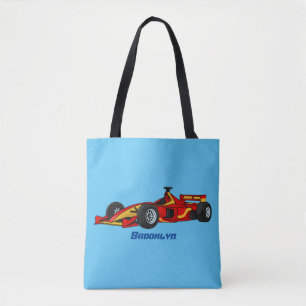 Bolsa Tote Ilustração de desenho animado de carros de alta ve