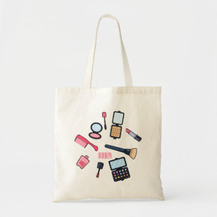 Bolsa Tote Ilustração de desenho animado de cosméticos / maqu