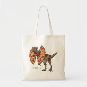 Bolsa Tote Ilustração de desenho animado de Dilophosaurus