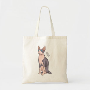 Bolsa Tote Ilustração de desenho animado de gato esphynx