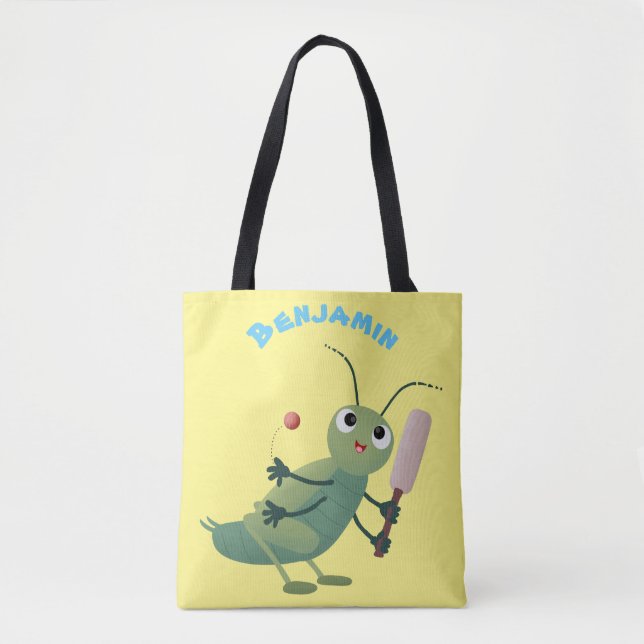 Bolsa Tote Ilustração de desenho animado de insetos de críque (Frente)