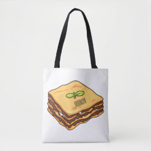 Bolsa Tote Ilustração de desenho animado de Lasagna