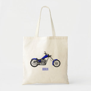 Bolsa Tote Ilustração de desenho animado de motocicleta Chopp
