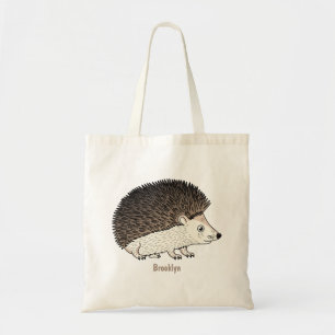 Bolsa Tote Ilustração de desenho animado de ouriço picante