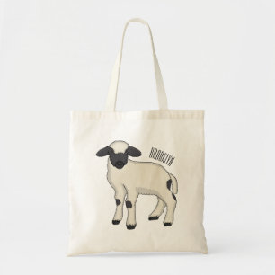 Bolsa Tote Ilustração de desenho animado de ovelha Valais Bla