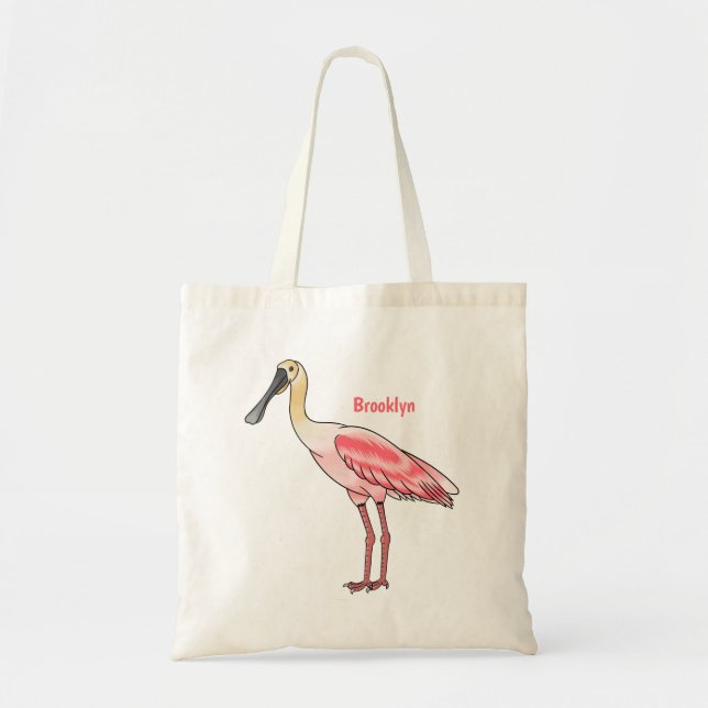 Bolsa Tote Ilustração de desenho animado de pássaros (Frente)