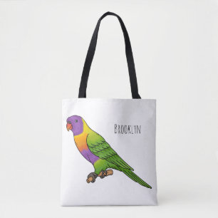 Bolsa Tote Ilustração de desenho animado de pássaros do arco-