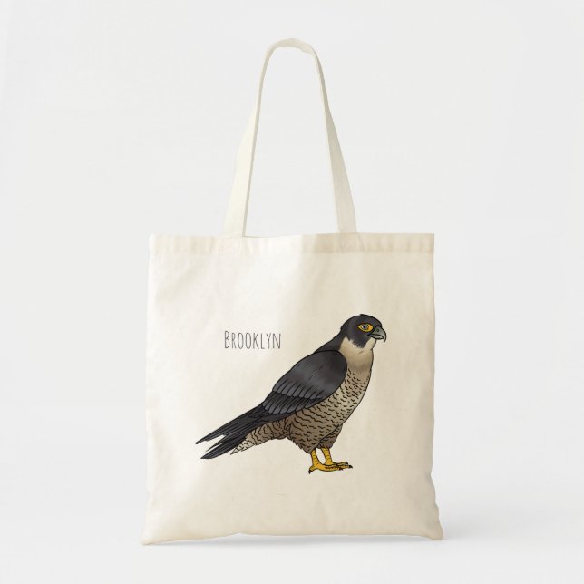 Bolsa Tote Ilustração de desenho animado de pássaros falcões  (Frente)