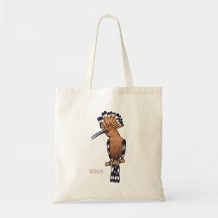 Bolsa Tote Ilustração de desenho animado de pássaros-hópoe-as