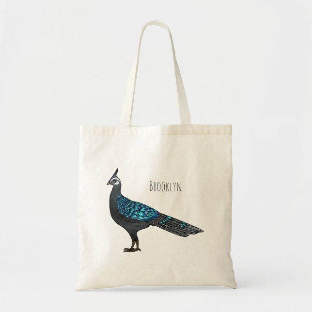 Bolsa Tote Ilustração de desenho animado de pheasant pheasant (Frente)