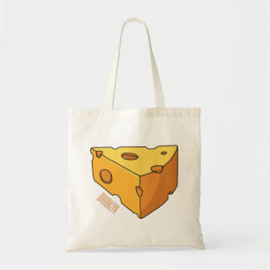 Bolsa Tote Ilustração de desenho animado de queijo