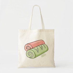 Bolsa Tote Ilustração de desenho animado de rolo/rolo