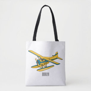 Bolsa Tote Ilustração de desenho animado de Seaplane