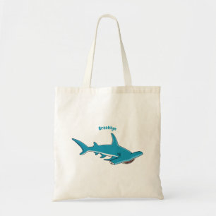 Bolsa Tote Ilustração de desenho animado de tubarão-martel