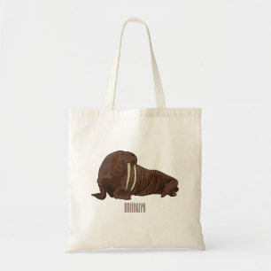 Bolsa Tote Ilustração de desenho animado de Walrus