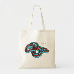 Bolsa Tote Ilustração de desenho animado do cobra de garter d