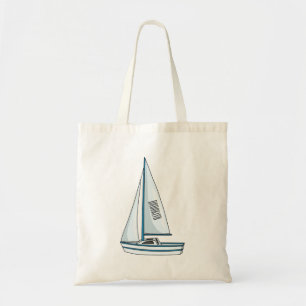 Bolsa Tote Ilustração de desenho animado em veleiro