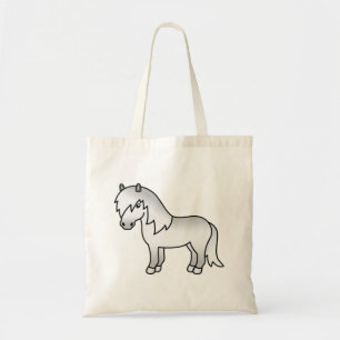 Bolsa Tote Ilustração de desenho animado fofo de pônei Shetla