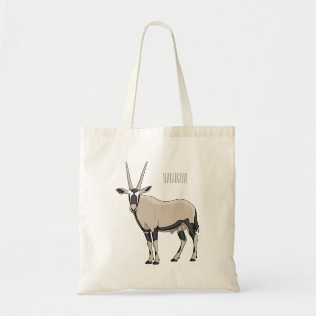 Bolsa Tote Ilustração de desenho animado Oryx (Frente)