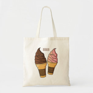 Bolsa Tote ilustração de desenho de cone de sorvete