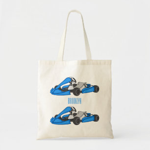 Bolsa Tote Ilustração de desenho de corrida de Kart