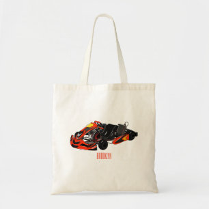 Bolsa Tote Ilustração de desenho de corrida de Kart