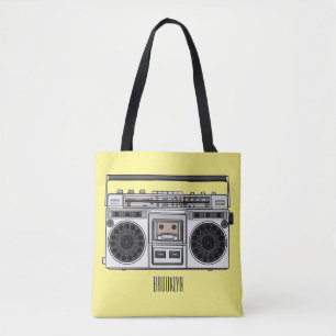 Bolsa Tote Ilustração de desenho de rádio