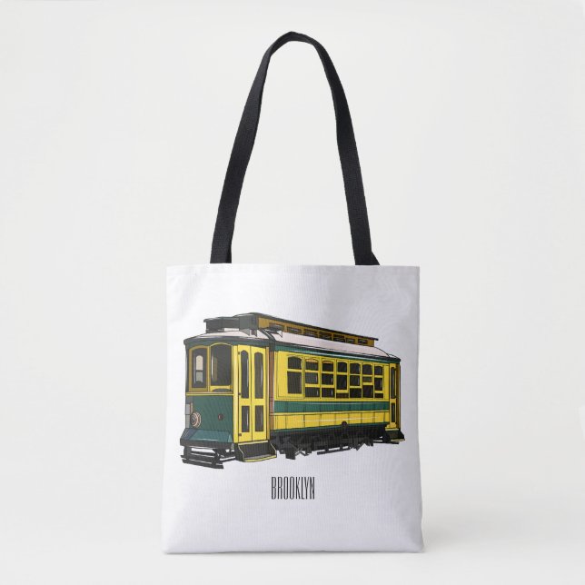 Bolsa Tote Ilustração de desenho do carrinho de Mata (Frente)