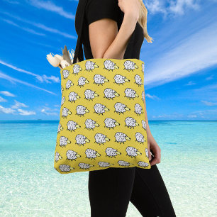 Bolsa Tote Ilustração de Design de Ovinos em Todo o Padrão