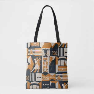 Bolsa Tote ilustração de design sem costura do padrão arge