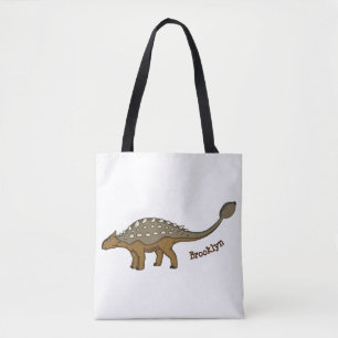 Bolsa Tote Ilustração de dinossauro blindado Ankylosaurus