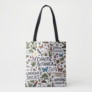 Bolsa Tote Ilustração de Ecologias Surreais da Botânica Caóti