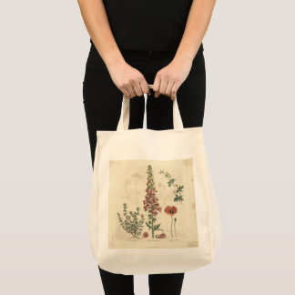 Bolsa Tote Ilustração de Flor Silvestre Amante da Natureza