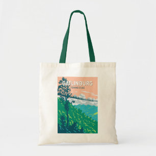 Bolsa Tote Ilustração de Gatlinburg Tennessee Arte de Viagem