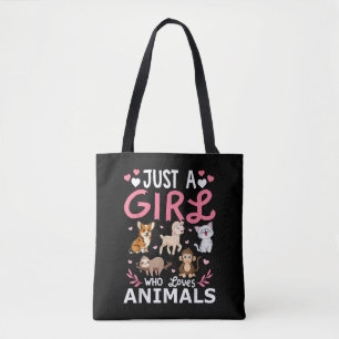 Bolsa Tote Ilustração de Gato Minimalista Fofa, Divertida par