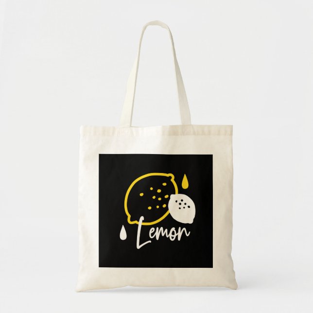 Bolsa Tote Ilustração de Limão de abstrato - Citrinos frescos (Frente)